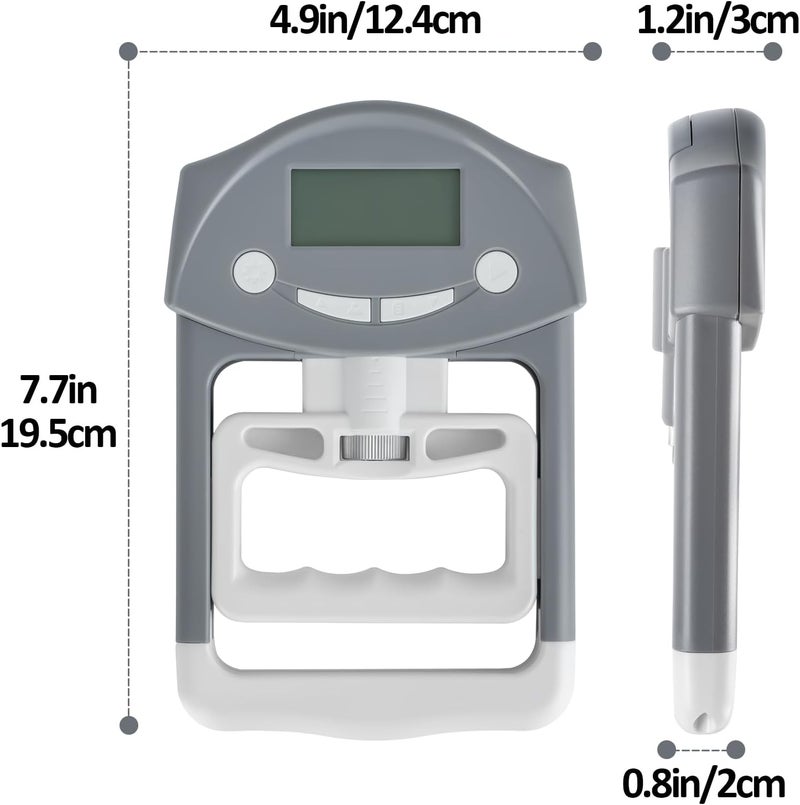 KYTO Grip Strength Tester, Digital Hand Grip Dynamometer with LCD Display, Adjustable Handle, 19-User Memory, 220Lbs/99Kgs – Track Your Grip Strength Progress - Image 2